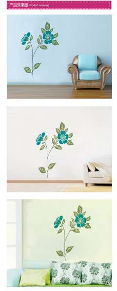 JM8241卡通花卉墻貼 環保裝飾新選擇，廠家直銷品質優